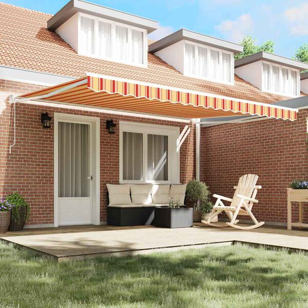 vidaXL S&oacute;lskermur Gulur og appels&iacute;nugulur 450 &times; 300 cm