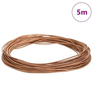 vidaXL Le&eth;ur sn&uacute;ra Br&uacute;nn &Oslash;1 mm x 5 m Le&eth;ur