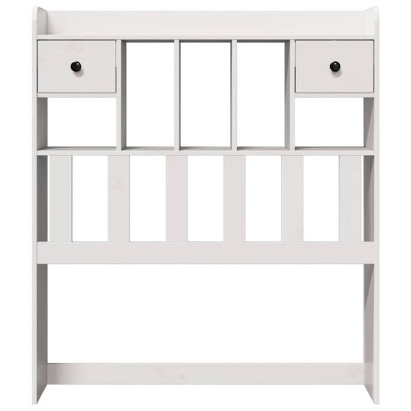 vidaXL H&ouml;fu&eth;gafl me&eth; Geymsla Hv&iacute;tur 90 cm Gegnheil Fura