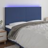 vidaXL LED h&ouml;fu&eth;gafl Bl&aacute;tt 160x5x118/128 cm Efni