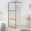 vidaXL Sturtuveggur Walk-in 90x195 cm H&aacute;lfmatt Hert Gler Svartur