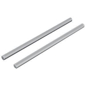 vidaXL &THORN;r&aacute;&eth;u stangir 2 pcs Silfur M6 x 120 mm M&aacute;lmur