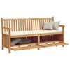 vidaXL Bekkur me&eth; geymslu Br&uacute;nn 180 x 60 x 90 cm Solid teak vi&eth;ur