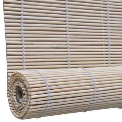 vidaXL náttúruleg bambus rúllugardínur 4 stk 120x160 cm
