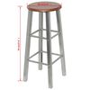 60562 vidaXL Bar Stools 2 pcs Metal with MDF Seat