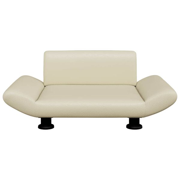 vidaXL Hundabæli Rjóm 70x45x28 cm Gervileður