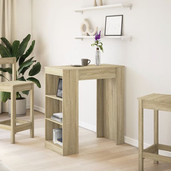 vidaXL Barbor&eth; me&eth; Rekkum Sonoma Eik 95x47x103,5 cm Samsettur Vi&eth;ur