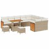 vidaXL Gar&eth;s&oacute;fa sett me&eth; p&uacute;&eth;i 12 pcs Beige og krem