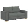 vidaXL tveggja s&aelig;ta s&oacute;fi d&ouml;kkgr&aacute;r 160x78x84 cm &uacute;r efni