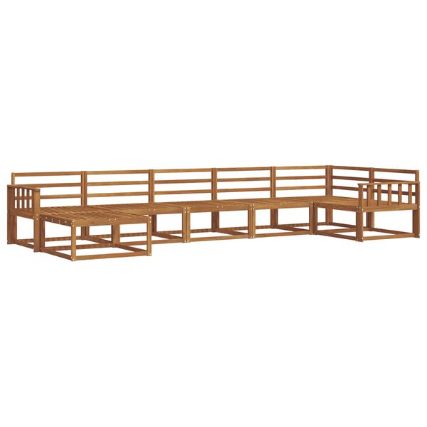 vidaXL &Uacute;ti s&oacute;fasett 7 pcs N&aacute;tt&uacute;rulegur Hrein akas&iacute;utr&eacute;