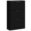 vidaXL Sk&oacute;sk&aacute;pur Svartur 63x24x103 cm Samsettur Vi&eth;ur