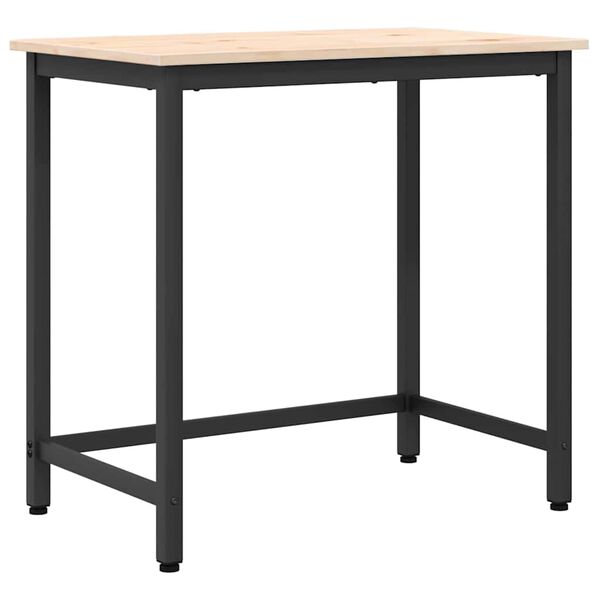 vidaXL bor&eth; N&aacute;tt&uacute;rulegur 80 x 50 x 77 cm Vinnslutr&eacute; og st&aacute;li