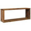 vidaXL Wall Cube Hillur 4 stk Old Wood 60x15x23 cm verkfr&aelig;&eth;ingur