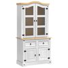 vidaXL Vi&eth;beinteyfla Corona Hv&iacute;tt 100 x 48,5 x 179 cm Solid furuhikk