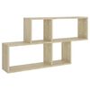vidaXL Vegghilla Sonoma Eik 100x18x53 cm Samsettur Vi&eth;ur