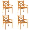 vidaXL &Uacute;ti bor&eth;stofust&oacute;lar 4 stk Solid Wood Acacia