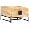 vidaXL S&oacute;fabor&eth; Hunangsbr&uacute;nt 67x67x45 cm Gegnheill Mang&oacute;vi&eth;ur