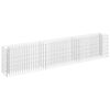 vidaXL Gabion Grj&oacute;tkassi Upph&aelig;kka&eth; Bl&oacute;maker S&iacute;nkh&uacute;&eth;a&eth; St&aacute;l 270x30x60cm
