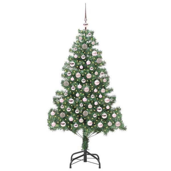vidaXL J&oacute;latr&eacute; me&eth; 300 LED me&eth; standi Gr&aelig;nn 180 cm PVC