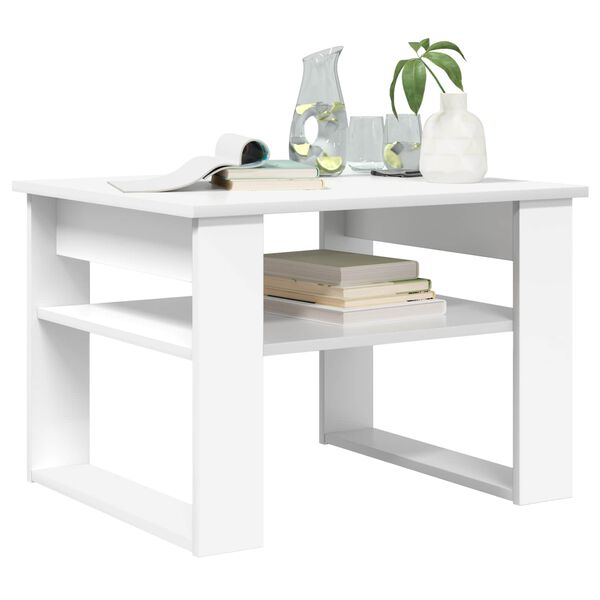 vidaXL S&oacute;fabor&eth; me&eth; geymslu Hv&iacute;tt 64 x 54 x 44 cm Samsettur vi&eth;ur