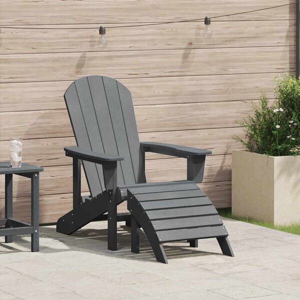 vidaXL Adirondack st&oacute;ll Lj&oacute;sgr&aacute;r 82 x 74 x 92 cm HDPE