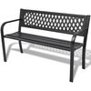 vidaXL Gar&eth;bekkur 118 cm St&aacute;l Svartur