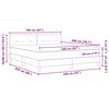 vidaXL LED Box Spring R&uacute;m me&eth; d&yacute;nu D&ouml;kkbl&aacute;r 160 x 200 cm Flauel