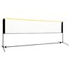 vidaXL Stillanlegt Badmintonnet 400x103x94-158 cm M&aacute;lmur
