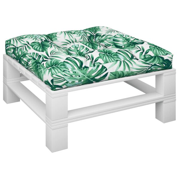 vidaXL Sessa fyrir Brettas&oacute;fa Laufamynstur 80x80x12 cm Efnis&aacute;kl&aelig;&eth;i