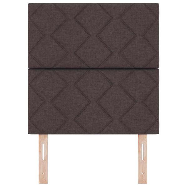 vidaXL Höfðagafl með höfuðgafl Dökk brúnt 80 cm Gervileður