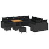 vidaXL Gar&eth;s&oacute;fa sett 13 pcs Svartur p&oacute;l&yacute;rattan