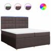 vidaXL H&oacute;lfa&eth; Springr&uacute;m me&eth; D&yacute;nu D&ouml;kkbr&uacute;nt 200x200 cm Efni