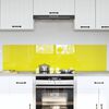 vidaXL Eldhús Backsplash 2 pcs Gulur 80 x 40 cm hertuð gler