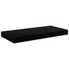 vidaXL Vegghengdar Hillur 2 stk. H&aacute;glans Svartar 60x23,5x3,8 cm MDF