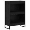 vidaXL B&oacute;kask&aacute;pur Svartur Eik 60 x 30 x 86,5 cm Samsettur vi&eth;ur