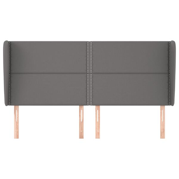 vidaXL H&ouml;f&eth;agafl me&eth; Eyrum 163x23x118/128 cm Gr&aacute;tt Gervile&eth;ur