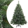 vidaXL Gervi j&oacute;latr&eacute; me&eth; flokku&eth;um snj&oacute; Gr&aelig;nn 150 cm PVC, st&aacute;l