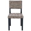 vidaXL Bor&eth;st&oacute;ll 2 pcs Svart &thorn;vott 46 x 55 x 84 cm Kubu rattan