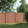 vidaXL Gir&eth;ingarpl&ouml;tusett Br&uacute;nt 353x186 cm WPC