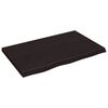 vidaXL Ba&eth;herbergisbor&eth;plata D&ouml;kkbr&uacute;n 80x50x(2-4)cm Me&eth;h&ouml;ndla&eth;ur Vi&eth;ur