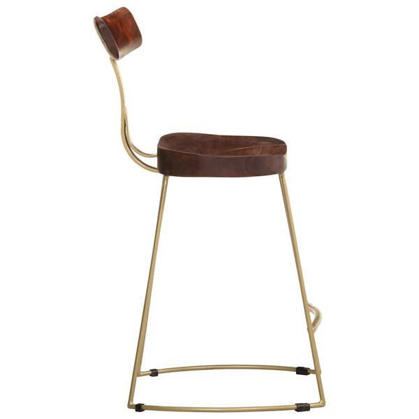 vidaXL Barst&oacute;lar 2 stk. 49x43x79 cm Gegnheill Mang&oacute;vi&eth;ur