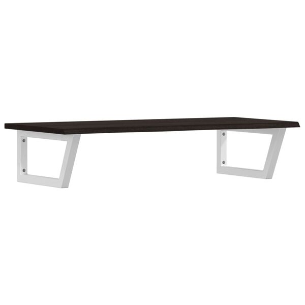 vidaXL Veggfest Handlaugarhilla St&aacute;l og Gegnheil Eik