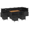 vidaXL Gar&eth;s&oacute;fa sett me&eth; p&uacute;&eth;i me&eth; geymslu me&eth; kodda 10 pcs Svartur