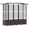 vidaXL H&aelig;kka&eth; be&eth; me&eth; trellis og &thorn;aki Br&uacute;nn 204 x 40 x 141 cm PP