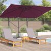 vidaXL Cantilever Roma Parasol Rautt og svart 352 x 251 x 260 cm