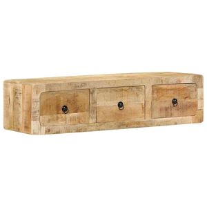 vidaXL Vegghengdur sjónvarpsskápur 100x32x25 cm Solid Wood Gróft Mangó