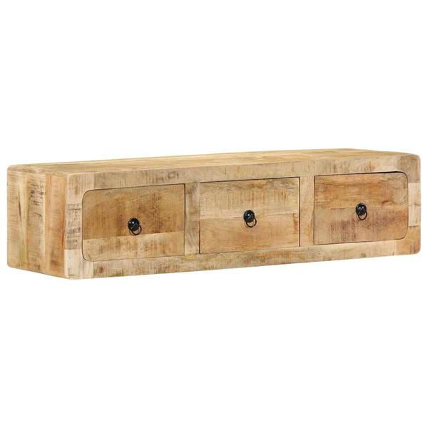 vidaXL Vegghengdur sjónvarpsskápur 100x32x25 cm Solid Wood Gróft Mangó