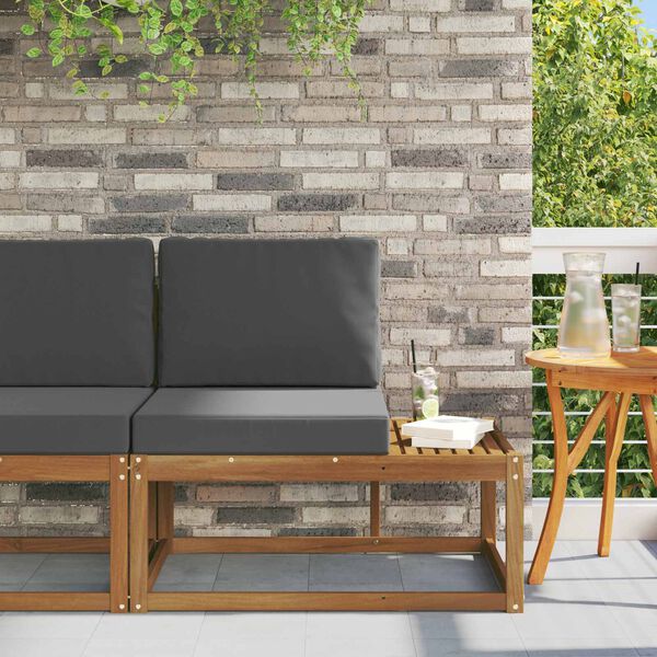 vidaXL &Uacute;tim&oacute;ts&oacute;f&iacute; me&eth; p&uacute;&eth;i N&aacute;tt&uacute;rulegt og Antrac&iacute;t 91 x 63 x 73 cm