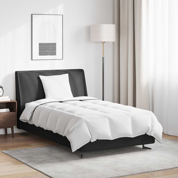 vidaXL Vetrar sæng með kodda 2 pcs Hvítt Dúnfjaðrir