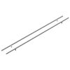 vidaXL Sk&aacute;p handfang 2 pcs Silfur 900 mm Ry&eth;fr&iacute;tt St&aacute;l